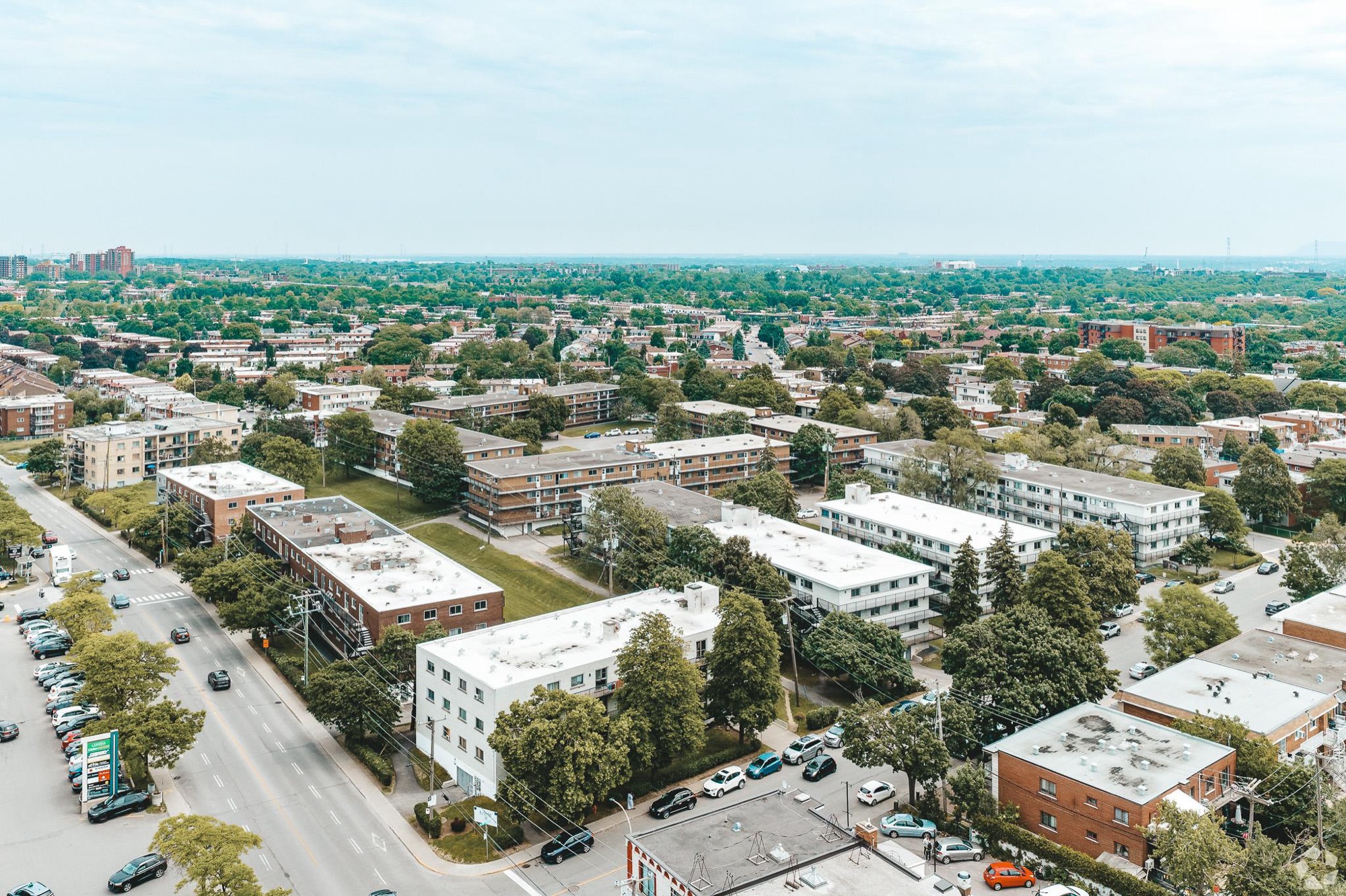 Aerial view of the Domaine Choisy complex in Saint-Léonard